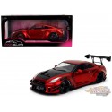 Nissan GT-R (R35) Liberty Walk Body Kit 2.0 Red Metallic - Pink Slips - Jada 1/18 - 36465