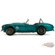 Shelby Cobra 427 MKII Bleu sarcelle métallique avec bandes grises - Pink Slips - Jada 1/18 - 36467 Passion Diecast 