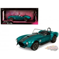 Shelby Cobra 427 MKII Bleu sarcelle métallique avec bandes grises - Pink Slips - Jada 1/18 - 36467 Passion Diecast 