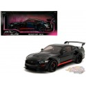 (Preorder) Shelby GT500 Code Red Noire avec bandes rouges - Pink Slips - Jada 1/18 - 36385