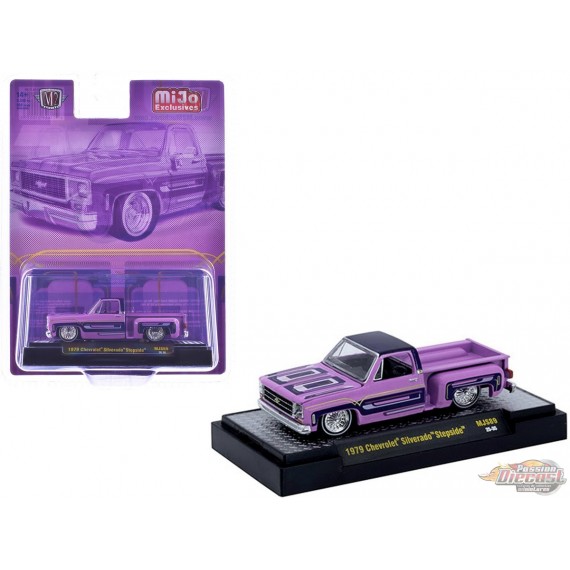 1978 Chevrolet Silverado Stepside Lowriders - Purple - M2 Machine - 1:64 - 31500-MJS89