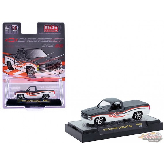Chevrolet C1500 SS 454 1992 - Blanc bicolore et gris - MiJo Exclusives - M2 Machine - 1:64 - 31500-MJS92