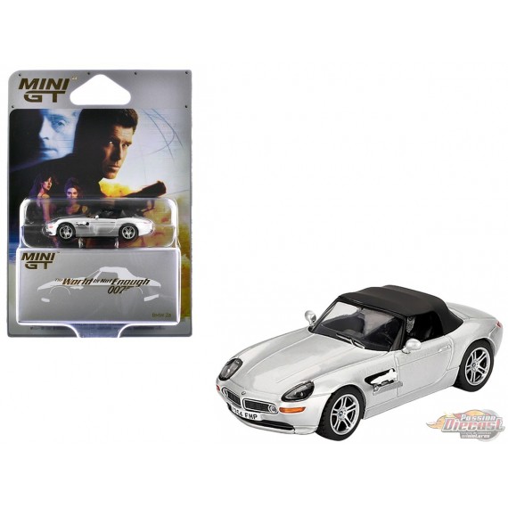 BMW Z8 The World Is Not Enough - Emballage anglais - Mini GT - 1:64 - MGT00906-007E Passion Diecast