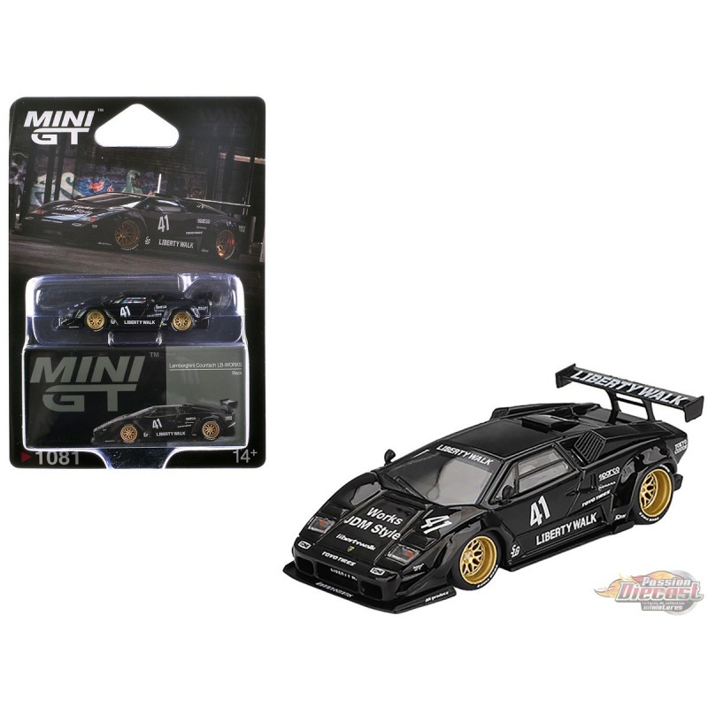 Lamborghini Countach LB-WORKS - Black - Mini GT - 1:64 - MGT01081 ...