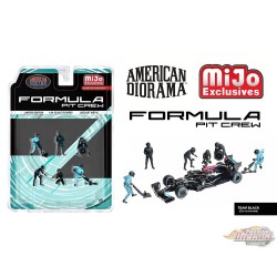 Figures Formula Pit Crew - Team Black - American Diorama - 1/64 - AD-2444 Passion Diecast