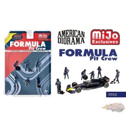 Figures Formula Pit Crew - Team Blue - American Diorama - 1/64 - AD-2442 Passion Diecast
