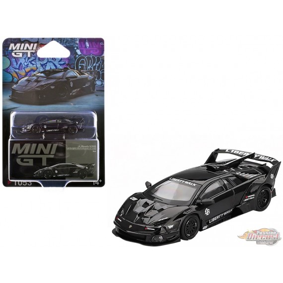 Lamborghini LB-Silhouette WORKS MURCIELAGO GT Evo Noir - Mini GT - 1:64 - MGT01053 Passion Diecast