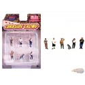 Figures Curbside Crowd Figures Set - 6 Piece metal set - American Diorama - 1/64 - AD-2429MJ