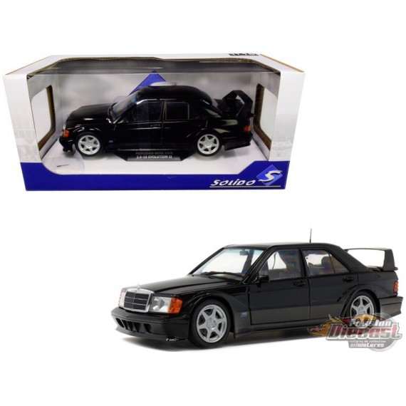 Mercedes Benz 190 E EVO2 1990 Noir  -  Solido  1/18 - S1800603  -   Passion Diecast 
