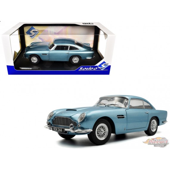 Aston Martin DB5 - Light Metallic Blue - 1964 - Solido - 1/18 - S1807104 - Passion Diecast 