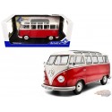 VOLKSWAGEN T1 SAMBA - RED & WHITE 1962 - Solido - 1/18 - S1813401