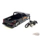 1993 Chevrolet 454SS Pick-Up & 2007 XL 1200N Nightster Harley-Davidson Bike Custom - Black - Maisto 1/24 - 32276 BLK