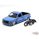1993 Chevrolet 454SS Pick-Up & 2007 XL 1200N Nightster Harley-Davidson Bike Custom - Bleu - Maisto 1/24 - 32276 CBL