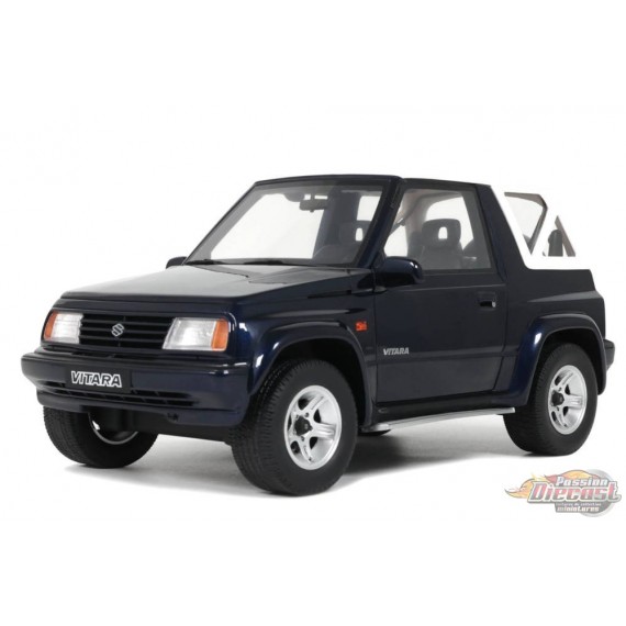 Suzuki Vitara Cabrio JLX 1994 (Bleu nacré métallisé profond) - 1/18 - OT492 - Passion Diecast 