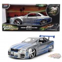 Fast & Furious 25th Anniversary  BRIAN's  Nissan Skyline GT-R 34 Brush Metal Finish -   Jada  1/24 - 36818