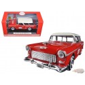 1955 Chevrolet Nomad Coca Cola with 2 bottle cases and metal handcart  - Motor City Classics 1.24  424110
