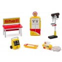 (Preorder) Ensemble d'accessoires Shell Oil - 1/64 Greenlight - 16215B