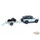 Ford Bronco Badlands 4 portes 2021 avec remorque et moto - Hitch & Tow Series 33 - 1/64 Greenlight - 32330 D