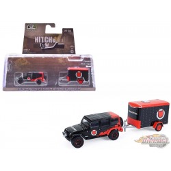  Jeep Wrangler Unlimited 2012 avec petite remorque cargo - Hitch & Tow Series 33 - 1/64 Greenlight - 32330 C