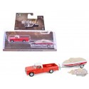 (Preorder) Dodge D-100 de 1967 avec bateau et remorque - Hitch & Tow Series 33 - 1/64 Greenlight - 32330 A