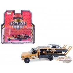 1985 Dodge Ram D350 Ramp Truck and 1965 Dodge Coronet - H.D. Trucks Series 26 - 1/64 Greenlight - 33260 A