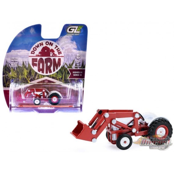 Tracteur Ford 8N de 1952, rouge et blanc - Down on the Farm Series 11 - 1/64 Greenlight - 48110 C