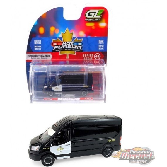 2015 Ford Transit - Ontario Provincial Police OPP - Hot Pursuit - Canada Special Edition - 1/64 Greenlight - 43065 D