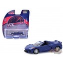 Corvette Stingray décapotable 2021, couleur bleu Elkhart Lake - GL Muscle Series 30 - 1/64 Greenlight - 13370 E