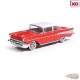 1957 Chevrolet Bel Air Sedan - Matador Red and India Ivory - IXO Models - 1:64 - IA64008 Passion Diecast