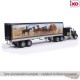 1976 Kenworth W900 Semi Truck with Trailer - Black with Graphics - IXO Models - 1:64 - U64TRTR004S