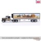 Semi-remorque Kenworth W900 1976 avec remorque - Noir avec graphismes - IXO Models - 1:64 - U64TRTR004S