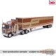 1976 Kenworth K100 Aerodyne Semi Truck with Modern Trailker - Brown - IXO Models - 1:64 - U64TRTR003M