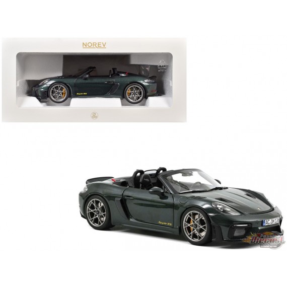 Porsche 718 Spyder RS Pack Weissach 2023 Forest Vert - Norev 1:18 - 187272 - Passion Diecast