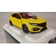 (Usagé)(Free shipping) Honda Civic Type R (FK8) 2021  RHD  (Jaune soleil )  - Autoart    1/18 -  73225 Usagé