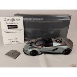 (Usagé)(Free shipping) HENESSEY VENOM GT (GRIS) AUTOART 75402  Usagé