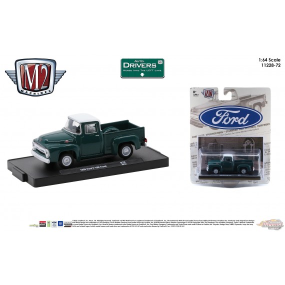 (Web Only) 1956 Ford F-100 Truck - Auto-Drivers Release 72 - M2 Machines 1:64 - 11228-72 B