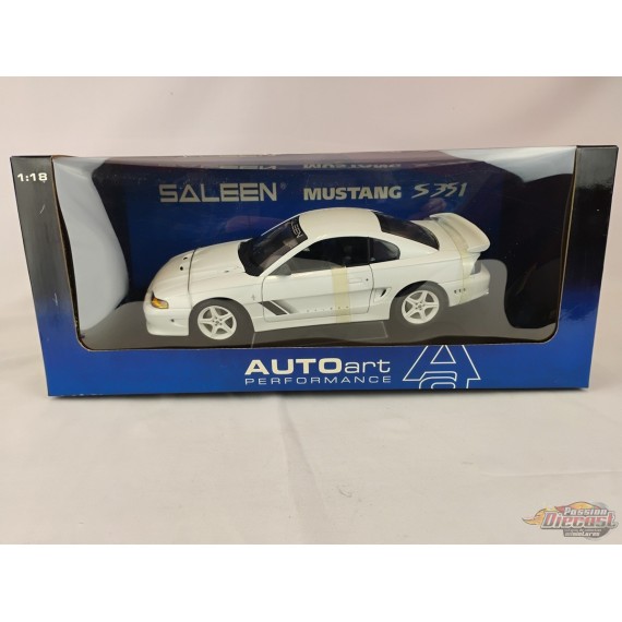 (Used)(Free shipping)  FORD MUSTANG SALEEN S 351 1998 (BLANC)  AUTOART 72721    Used