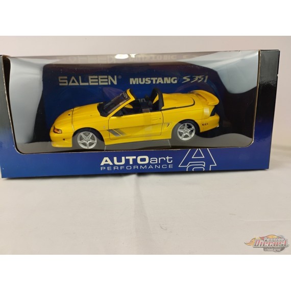 (Used)(Free shipping)  FORD MUSTANG SALEEN S 351 CONVERTIBLE 1998 (YELLOW)  AUTOART 72731    Used