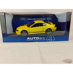 (Usagé)(Free shipping)   FORD MUSTANG MACH 1 1998 (JAUNE) AUTOART 73006  Usagé