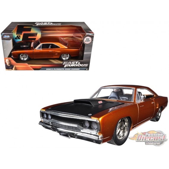 DOM'S 1970 PLYMOUTH ROADRUNNER  Fast Furious  - 1/24 Jada - 97126 - Passion Diecast