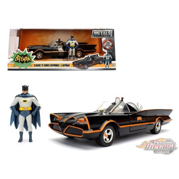 1966  Batmobile Batman Classic TV Series  Batman and Robin in car 1/24 Jada 98259 Passion Diecast