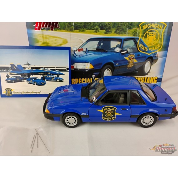 ( Used)(Free shipping)  1992 Ford Mustang Special Service Michigan (blue) GMP 9064