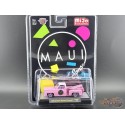 CHASE CAR 1979 Chevy Silverado Stepside with Surfboard Maui & Son - Pink - MiJo Exclusives - M2 Machine - 1:64 - 31500-MJS95GR