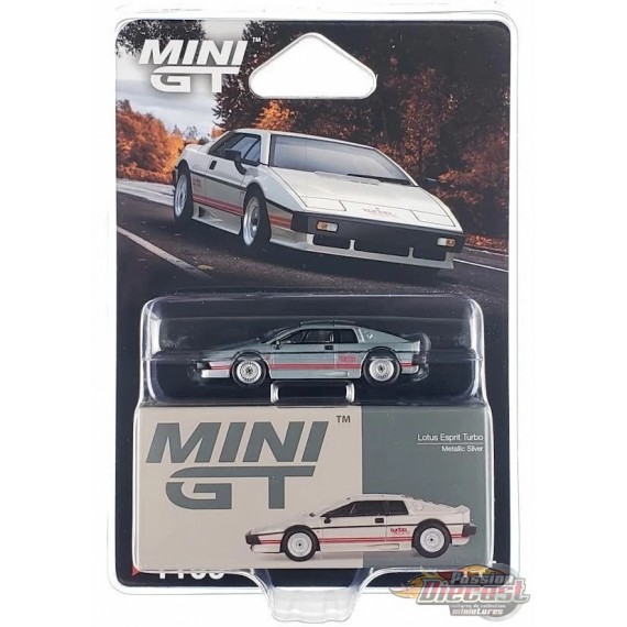CHASE CAR Lotus Esprit Turbo - Argent métallisé - Mini GT - 1:64 - MGT01109GR