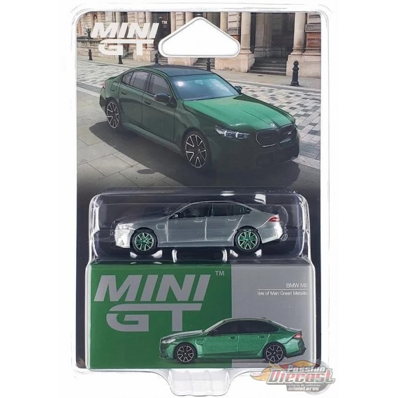 CHASE CAR BMW M5 (G90) Île de Man - Vert métallisé - Mini GT - 1:64 - MGT01086GR