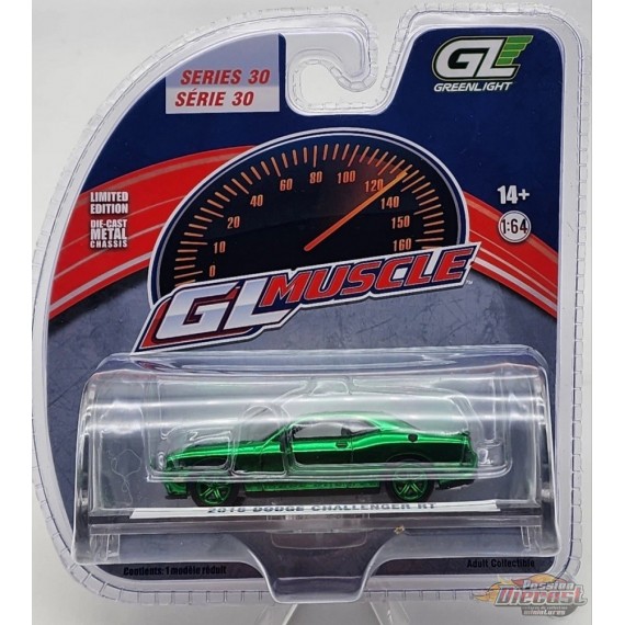 CHASE CAR Dodge Challenger RT 2016 en rouge torride - GL Muscle Series 30 - 1/64 Greenlight - 13370 DGR