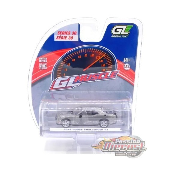 CHASE CAR 2016 Dodge Challenger RT in Torred Red - GL Muscle Series 30 - 1/64 Greenlight - 13370 DGR