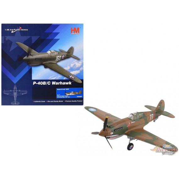 Curtiss P-40B Warhawk / AVG Flying Tigers 3rd PS, Burma, November 1941 / Hobby Master 1:48 HA9207