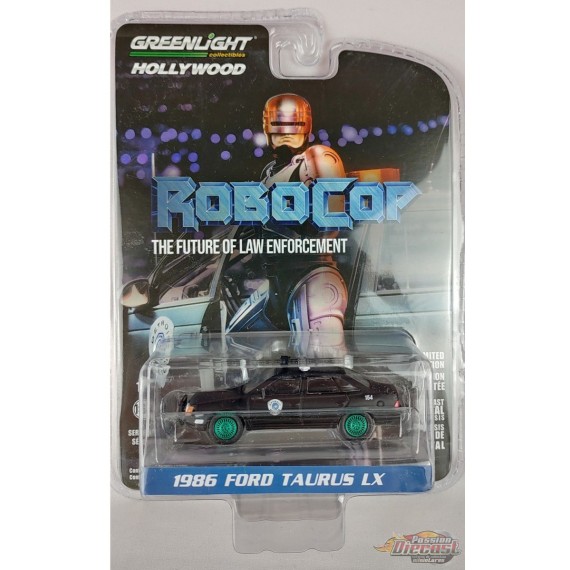 GreenMachine 1986 Ford Taurus LX RoboCop (1987) - Hollywood Series 34 - 1/64 Greenlight - 44940 DGR