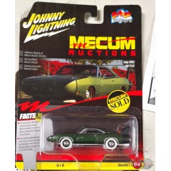 CHASE CAR Mecum Auctions - Dodge Charger 1969 vert foncé métallisé - Johnny Lightning 1/64 - JLSP370GR